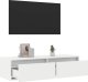 vidaXL vidaXL Szafka pod TV z oświetleniem LED, biała, 100x35,5x25 cm 5