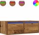 vidaXL vidaXL Szafka pod TV z oświetleniem LED, stare drewno, 75x35,5x25 cm 2