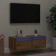 vidaXL vidaXL Szafka pod TV z oświetleniem LED, dąb artisan, 75x35,5x25 cm 1