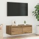 vidaXL vidaXL Szafka pod TV z oświetleniem LED, dąb artisan, 75x35,5x25 cm 4