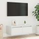 vidaXL Szafka pod TV z oświetleniem LED, biała, 75x35,5x25 cm 4