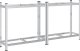 vidaXL 2-poziomowe półki na opony, 2 szt., srebrne, 110x40x109cm, stal 1
