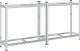 vidaXL 2-poziomowe półki na opony, 2 szt., srebrne, 110x40x109cm, stal 5