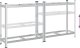 vidaXL 2-poziomowe półki na opony, 2 szt., srebrne, 110x40x109cm, stal 6