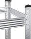 vidaXL 2-poziomowe półki na opony, 2 szt., srebrne, 110x40x109cm, stal 7