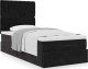 vidaXL vidaXL Rama łóżka otomana z materacami, czarna, 90x200 cm, aksamit 1