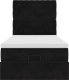 vidaXL vidaXL Rama łóżka otomana z materacami, czarna, 90x200 cm, aksamit 5