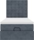 vidaXL vidaXL Rama łóżka otomana z materacami, szara, 90x200 cm, aksamit 5