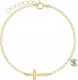 Radziszewska Jewellery Bransoletka Złota z Krzyżykiem Perła 925 Łańcuszek Prezent DEDYKACJA GRATIS 1