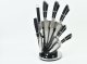 Elitehoff ZESTAW 9 ELEM. NOŻY KUCHENNYCH W STOJAKU Z OSTRZAŁKĄ I NOŻYCAMI E-6263 5