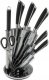 Elitehoff ZESTAW 9 ELEM. NOŻY KUCHENNYCH W STOJAKU Z OSTRZAŁKĄ I NOŻYCAMI E-6263 7