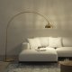 Lampa podłogowa Tectake Lampa łukowa Arcus, stalowa, styl retro, 60W - Nikiel matowy 2