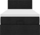 vidaXL vidaXL Rama łóżka otomana z materacem, czarna, 90x200 cm, tkanina 5