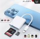 Alogy Czytnik kart pamięci Alogy SD Micro Card Reader do iPhone iPad adapter przejściówka Lightning 3