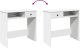 Biurko vidaXL Białe 80 cm x 40 cm 8