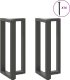 vidaXL Nogi do stołu barowego, 2 szt., antracyt, 40x35x(90-91)cm, stal 1