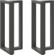 vidaXL Nogi do stołu barowego, 2 szt., antracyt, 40x35x(90-91)cm, stal 1