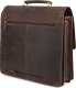 Beltimore Skórzana aktówka męska elegancka teczka na dokumenty brązowa skóra nubuk Beltimore J22 5