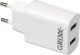 Zasilacz Grixx Grixx Power Adapter 220V White Dual USB A 1