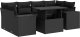 vidaXL 7-cz. zestaw wypoczynkowy do ogrodu, z poduszkami, czarny 2