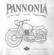 Topslang Koszulka z motocyklem na motor Pannonia panonia męska biała REGULAR M 1