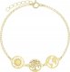Radziszewska Jewellery Złota Bransoletka Słońce Drzewko Ziemia 925 Prezent DEDYKACJA GRATIS 1
