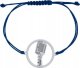 Radziszewska Jewellery Bransoletka Srebrna Mikrofon Sznurek Srebro 925 Grawer Dedykacja Prezent 1