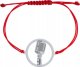 Radziszewska Jewellery Bransoletka Srebrna Mikrofon Sznurek Srebro 925 Grawer Dedykacja Prezent 2