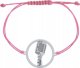 Radziszewska Jewellery Bransoletka Srebrna Mikrofon Sznurek Srebro 925 Grawer Dedykacja Prezent 3