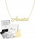 Radziszewska Jewellery Złoty Naszyjnik z Imieniem ANETA Łańcuszek SREBRO 925 DEDYKACJA GRATIS 1