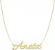 Radziszewska Jewellery Złoty Naszyjnik z Imieniem ANETA Łańcuszek SREBRO 925 DEDYKACJA GRATIS 3