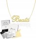 Radziszewska Jewellery Złoty Naszyjnik z imieniem BEATA Łańcuszek SREBRO 925 DEDYKACJA GRATIS 1