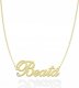 Radziszewska Jewellery Złoty Naszyjnik z imieniem BEATA Łańcuszek SREBRO 925 DEDYKACJA GRATIS 1