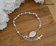 Radziszewska Jewellery Bransoletka Różaniec Perłowy Medalik Krzyżyk 925 Prezent GRAWER GRATIS 2