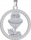 Radziszewska Jewellery Medalik Srebrny Hostia z Kielichem Prezent Komunia Święta 925 GRAWER GRATIS 1