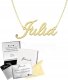 Radziszewska Jewellery Złoty Naszyjnik z Imieniem Julia Łańcuszek SREBRO 925 DEDYKACJA GRATIS 1