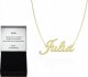 Radziszewska Jewellery Złoty Naszyjnik z Imieniem Julia Łańcuszek SREBRO 925 DEDYKACJA GRATIS 1