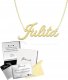 Radziszewska Jewellery Złoty Naszyjnik z imieniem Julita Srebro 925 Prezent ŻYCZENIA GRATIS 1