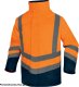 Kurtka męska Delta Plus OPTIMUM3 - KURTKA OSTRZEGAWCZA 5 W 1 Z POLIESTRU OXFORD POWLEKANEGO PU - pomarańczowy fluo-granatowy 5XL 1