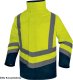 Kurtka męska Delta Plus OPTIMUM3 - KURTKA OSTRZEGAWCZA 5 W 1 Z POLIESTRU OXFORD POWLEKANEGO PU - żółty fluo-granatowy 5XL 1
