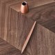 Lexon Scribalu Ballpoint pen with rose gold/soft gold base LS64P1 5
