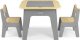 Milly Mally Milly Mally Zestaw mebli Olaf Blocks - Stolik i dwa krzesełka Dark Grey 4
