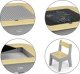Milly Mally Milly Mally Zestaw mebli Olaf Blocks - Stolik i dwa krzesełka Dark Grey 9