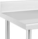 Royal Catering Stół blat roboczy przyścienny z rantem na kółkach 2 poziomy 60 x 80 cm STAL Stół blat roboczy przyścienny z rantem na kółkach 2 poziomy 60 x 80 cm STAL 2