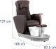 Physa Fotel podologiczny kosmetyczny do pedicure z brodzikiem elektryczny BOGOTA - brązowy Fotel podologiczny kosmetyczny do pedicure z brodzikiem elektryczny BOGOTA - brązowy 7