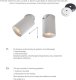 Zumaline Lampa reflektor spot na 2 sposoby montażu TORE TLS006-WH Zuma Line 2
