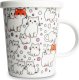 Kubek do herbaty z filtrem, porcelanowy Kotki 300ml - Royal Tea 1