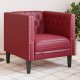 vidaXL vidaXL Fotel Chesterfield, winna czerwień, tapicerowany sztuczną skórą 1