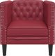 vidaXL vidaXL Fotel Chesterfield, winna czerwień, tapicerowany sztuczną skórą 4