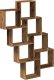 vidaXL vidaXL Półka ścienna w formie kostek, stare drewno, 90x15x119,5 cm 6